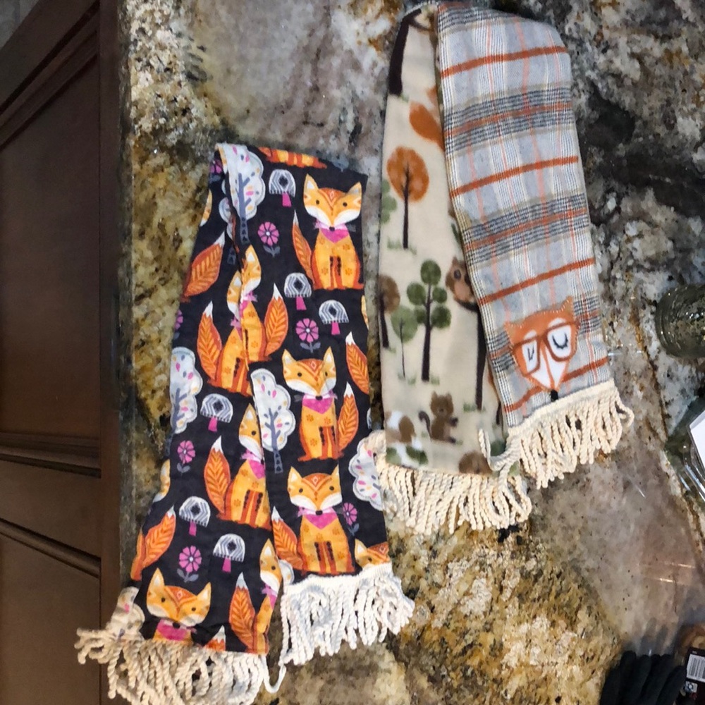 2 custom-made scarves for 3-5 year-old